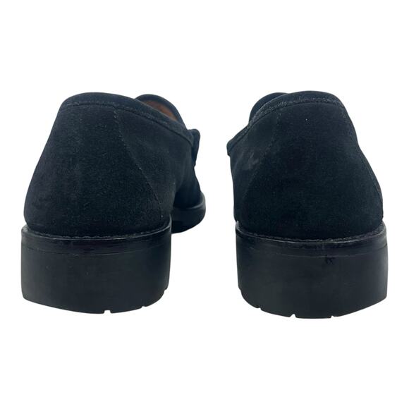 Gucci Horsebit Suede Lug Sole Slip On Loafer Black Men Size 10/ US 11 - Picture 8 of 16